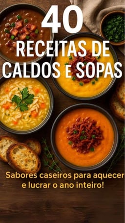 40 Receitas de Caldos e Sopas